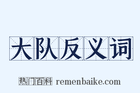 大队反义词是什么意思的图片